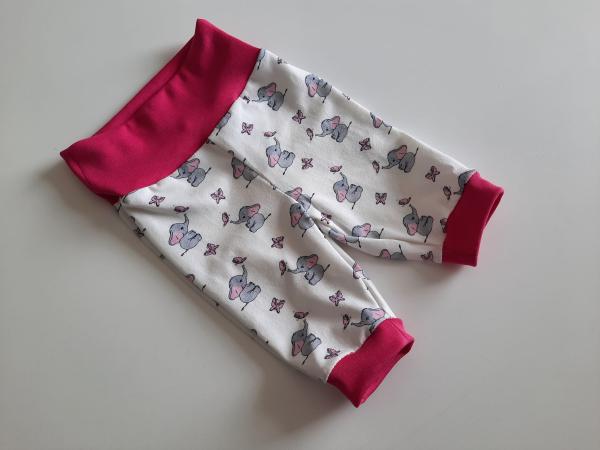 Babyhösli Elefanten Weiss-Pink